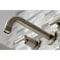 Kingston Brass KS8128CML Manhattan 2-Handle 8" Wall Mount Bathroom Faucet, Brushed Nkl KS8128CML - alternate 3